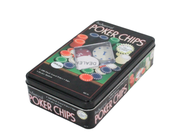 Poker Chips Set Tin Box 1